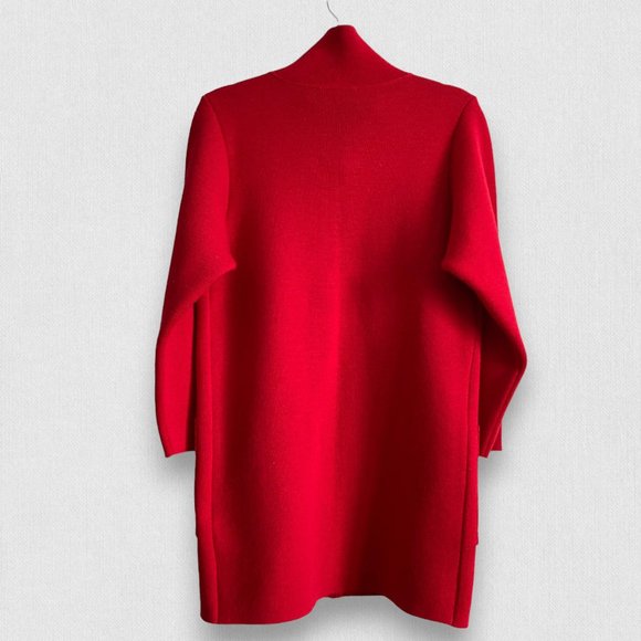 Le Minor Wool Breton Sailor Blazer Coat Red Straight Cut Pockets Medium - Picture 9 of 9